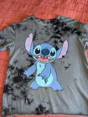 Lilo & Stitch women’s  Black Tie-Dye Graphic Tee
